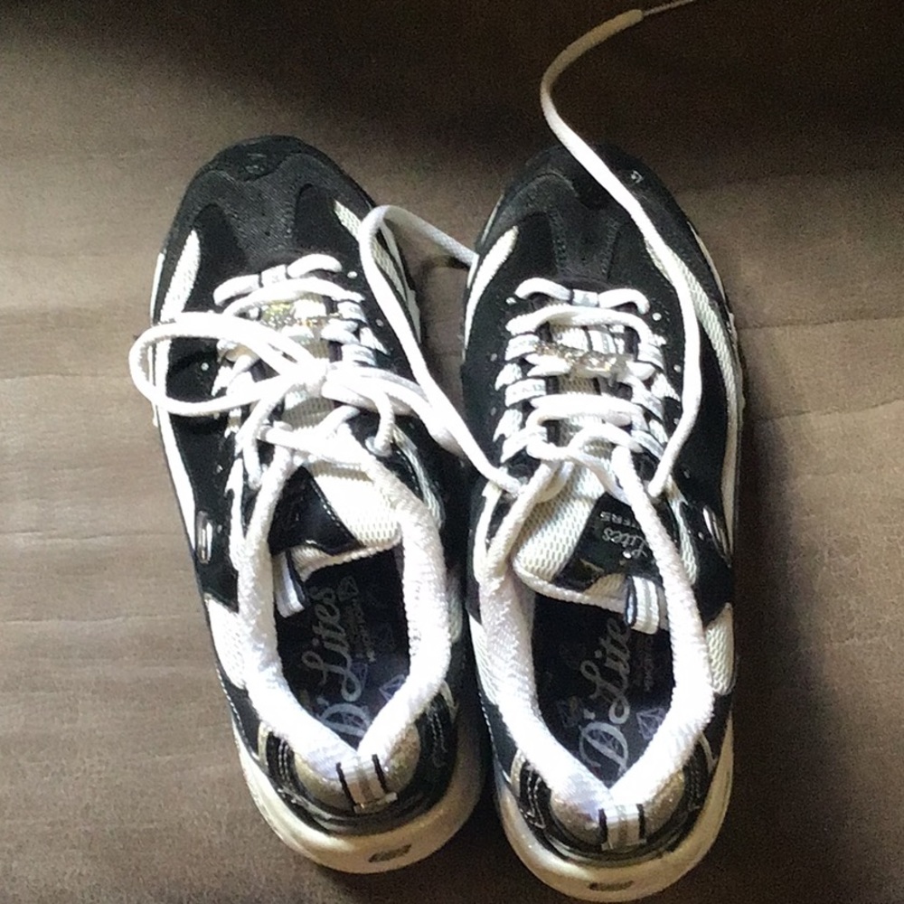 Women’s D’lites sneakers black/white/silver size 7